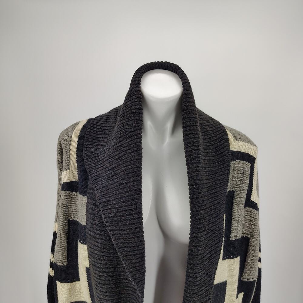 Ralph Lauren Shawl Collar Wool Silk Cashmere Lodge Cardigan Aztec Sweater L - Picture 8 of 11